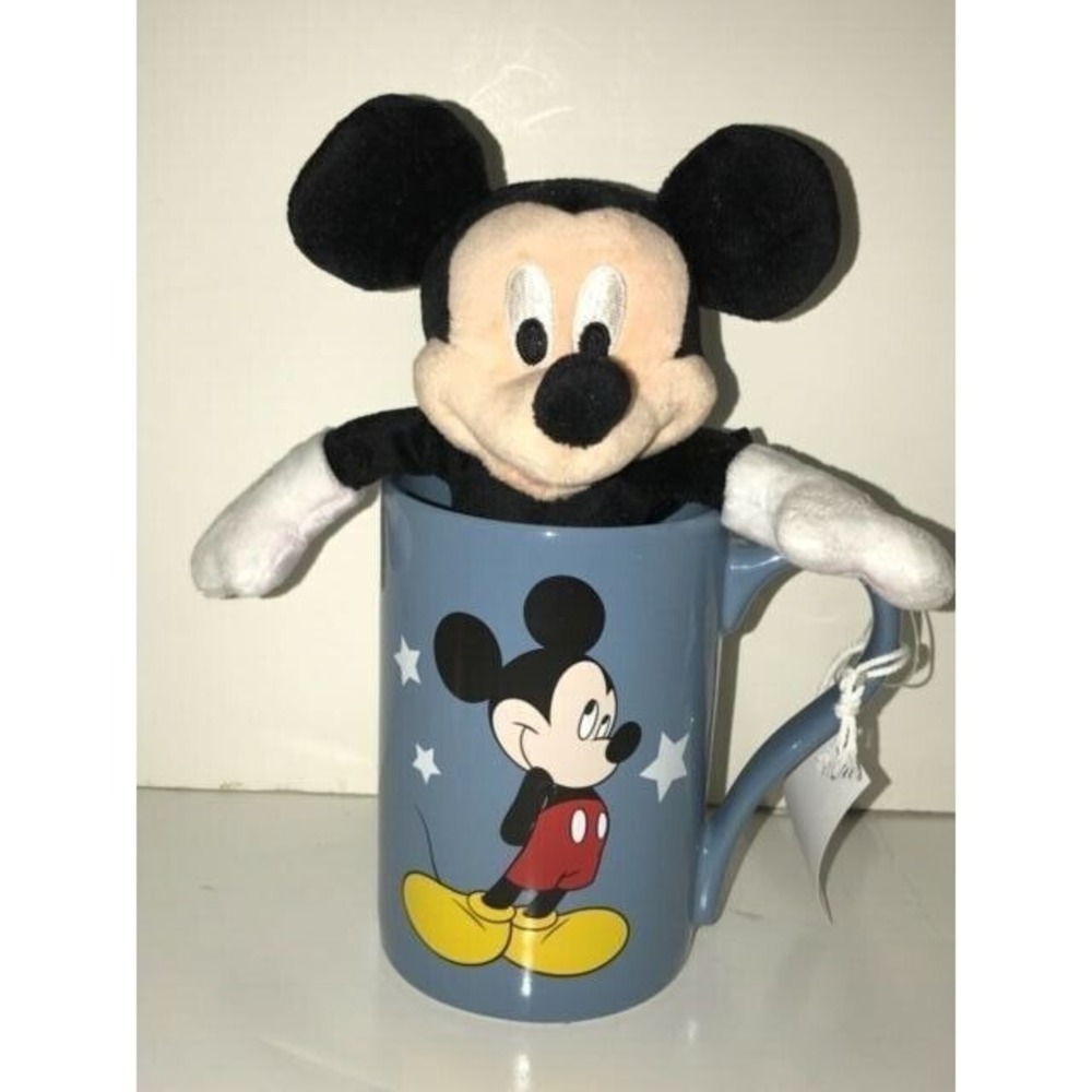 Disney Store Mickey Mouse Blue Ceramic Mug and Plush Set F784-1014-1-10354